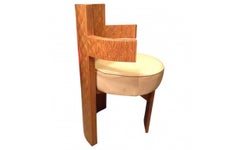 Vintage Midcentury Parquetry Barrel Armchairs