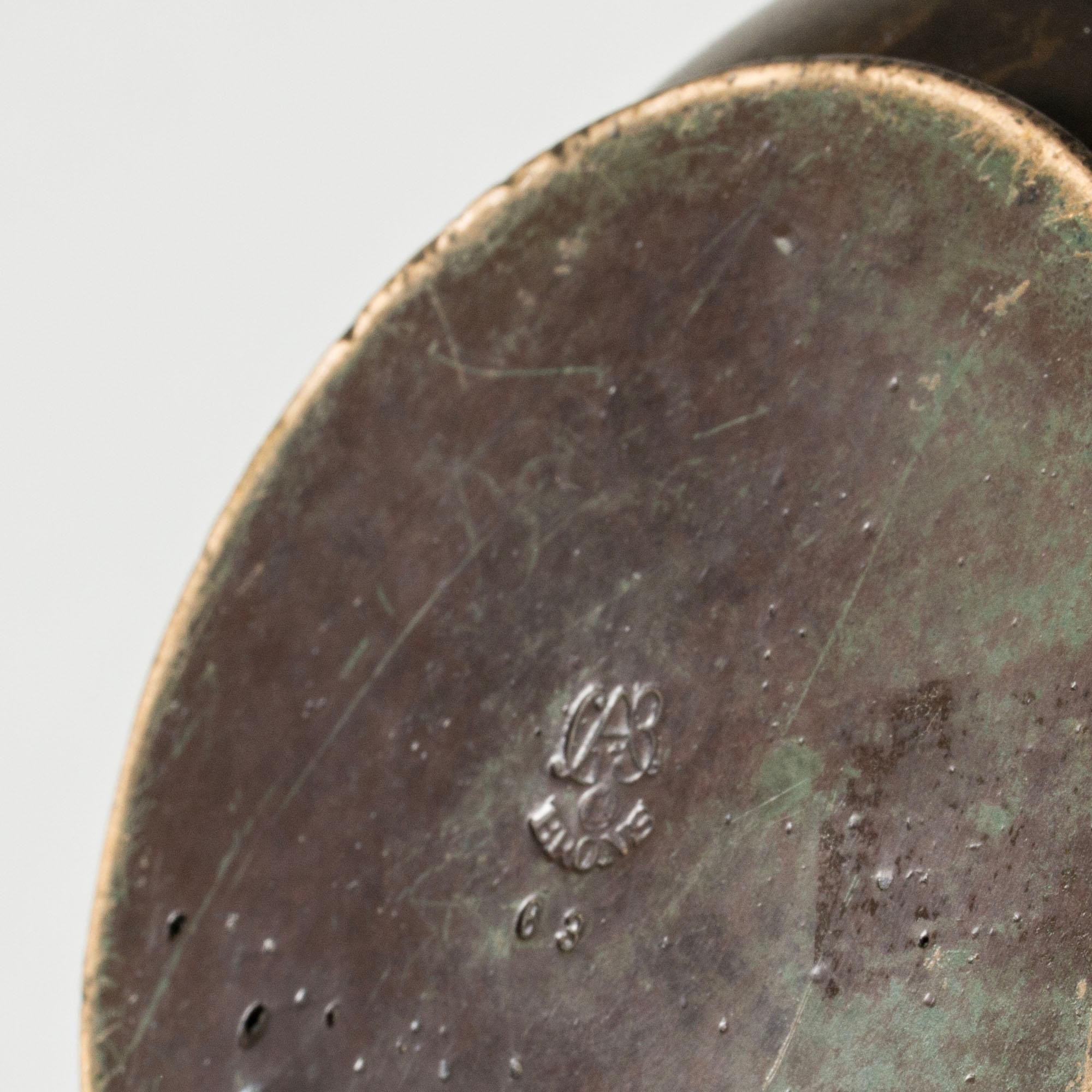 Metà XX secolo Ciotola o fioriera patinata d'epoca di metà secolo, GAB, Svezia, anni '30 in vendita