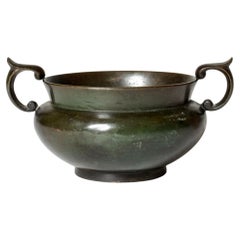 Vintage Mid-Century Patinated Bowl or Planter, GAB, Sweden, 1930s