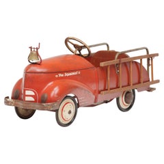Vintage Mid-Century Pedal Car Fire Truck