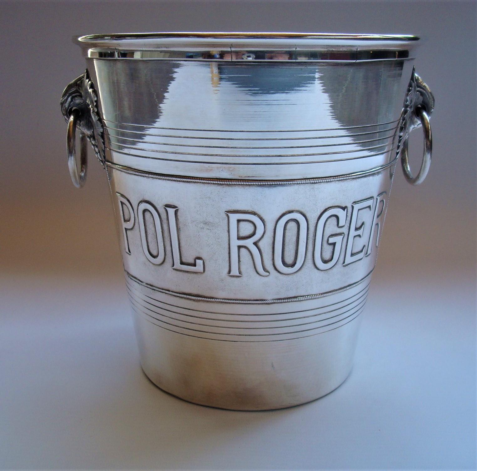 French Vintage Mid-Century Pol Roger Champagne Cooler / Bucket