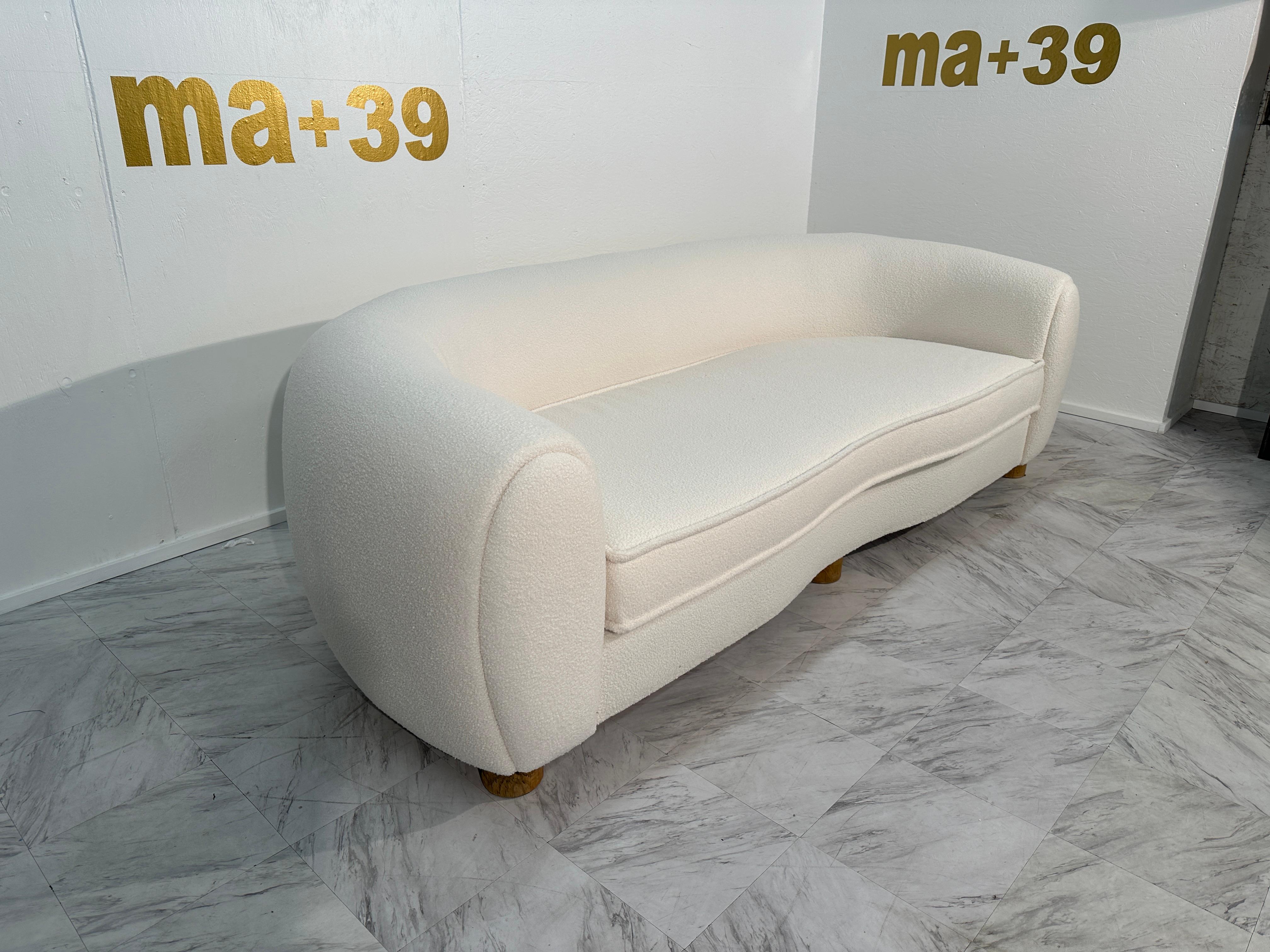 Mid Century Polar Sofa  Jean Royere stile 3