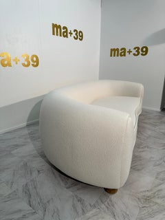 Mid Century Polar Sofa  Jean Royere stile
