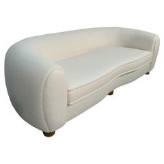 Mid Century Polar Sofa  Jean Royere stile