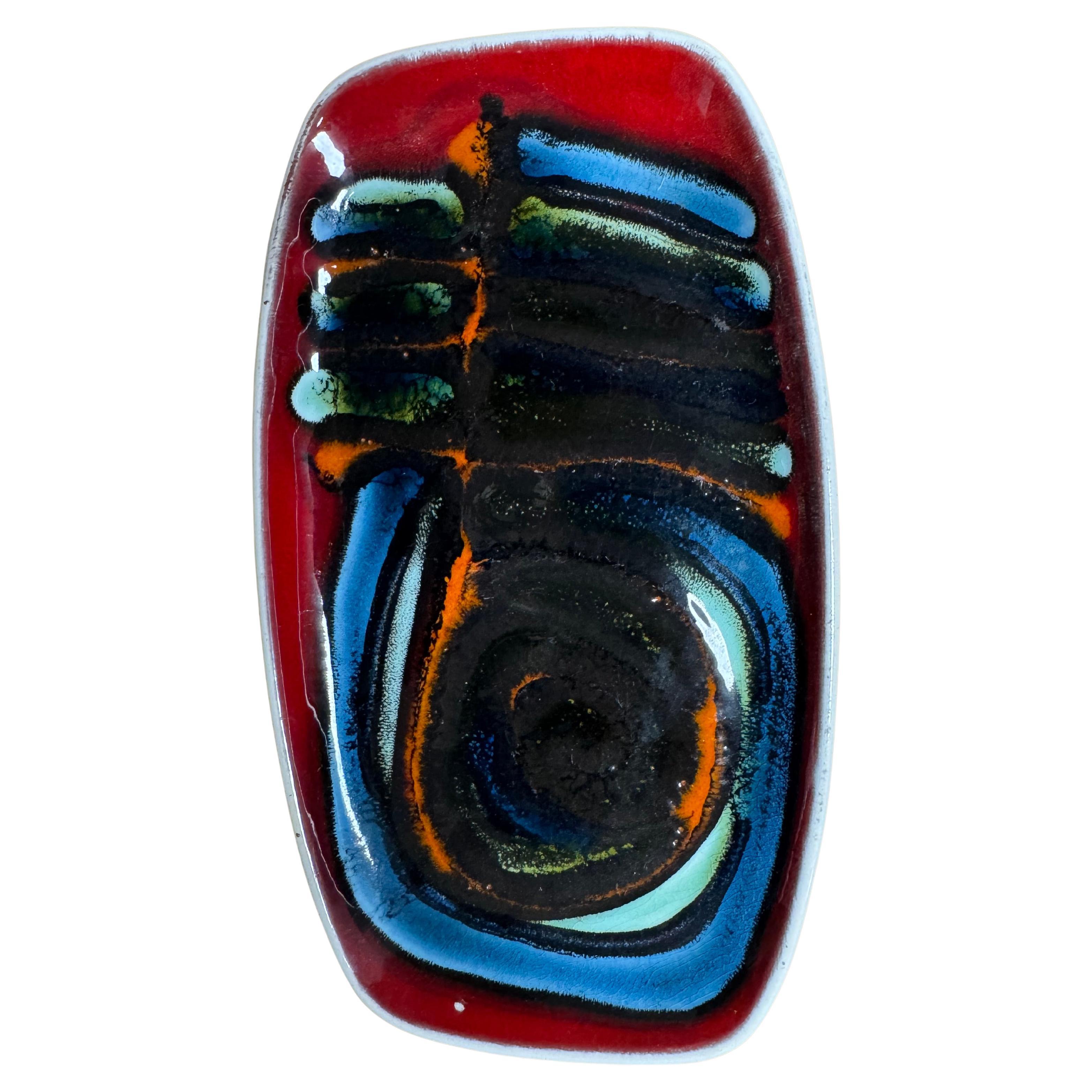 Vintage Mid-Century Poole Pottery Rechteckige Servierplatte