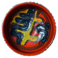 Vintage Mid-Century Poole Pottery Kleine Schale mit eingeschnittenem Rand, UK