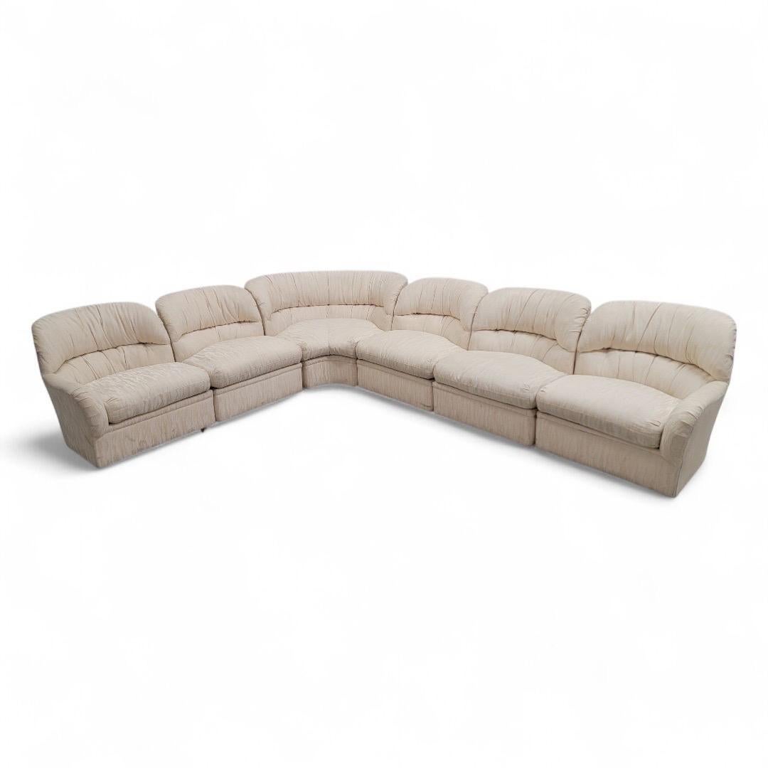 Sofá de 6 piezas de sección modular Vintage Mid Century Postmodern by Drexel Moderno de mediados de siglo en venta