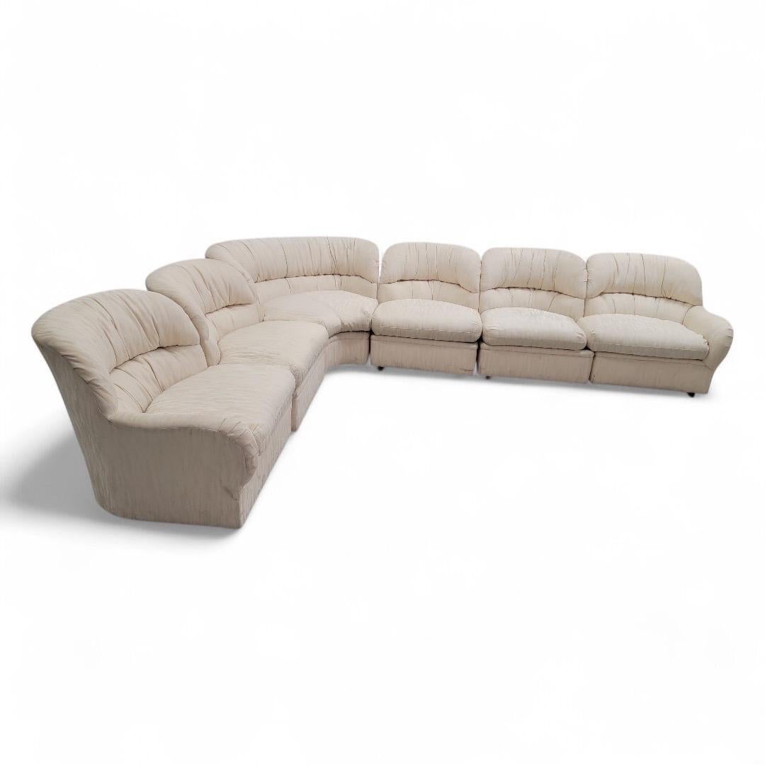 Sofá de 6 piezas de sección modular Vintage Mid Century Postmodern by Drexel siglo XX en venta