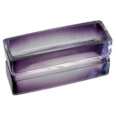 Retro Mid-Century purple glass valet tray