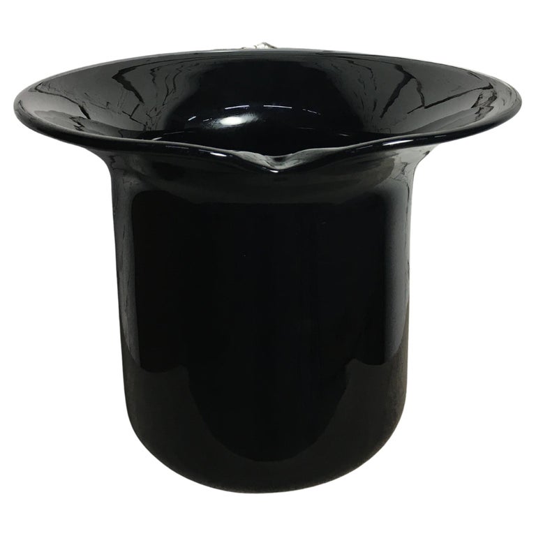 Vintage / Midcentury purple Murano glass "top hat" champagne cooler