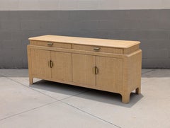Vintage Mid Century Raffia Sideboard/Buffet by Harrison Van Horn, c1970s