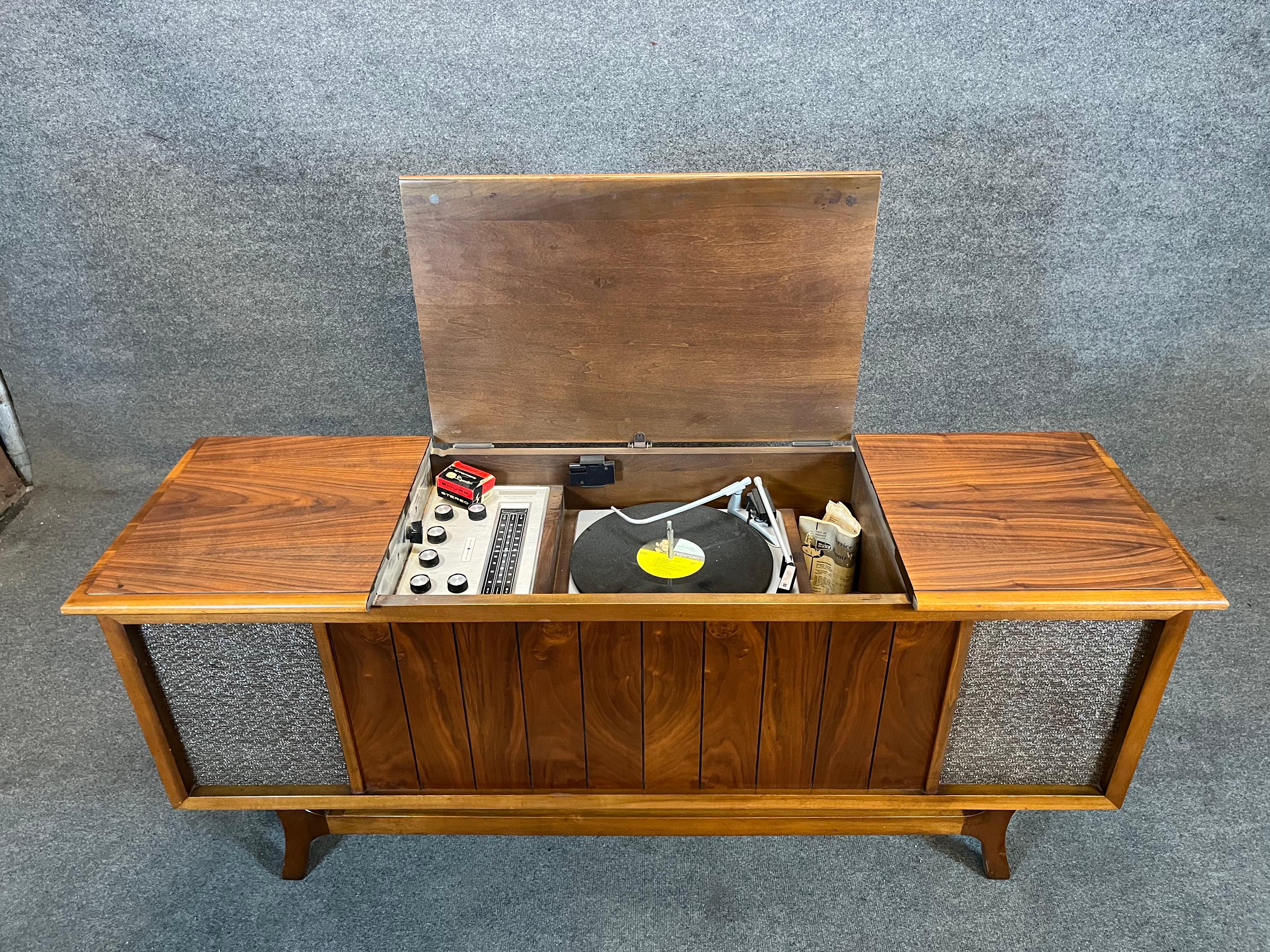 vintage record console
