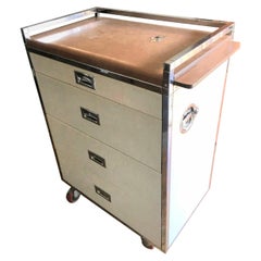 Carrello da farmacia/medico rotante vintage di metà secolo