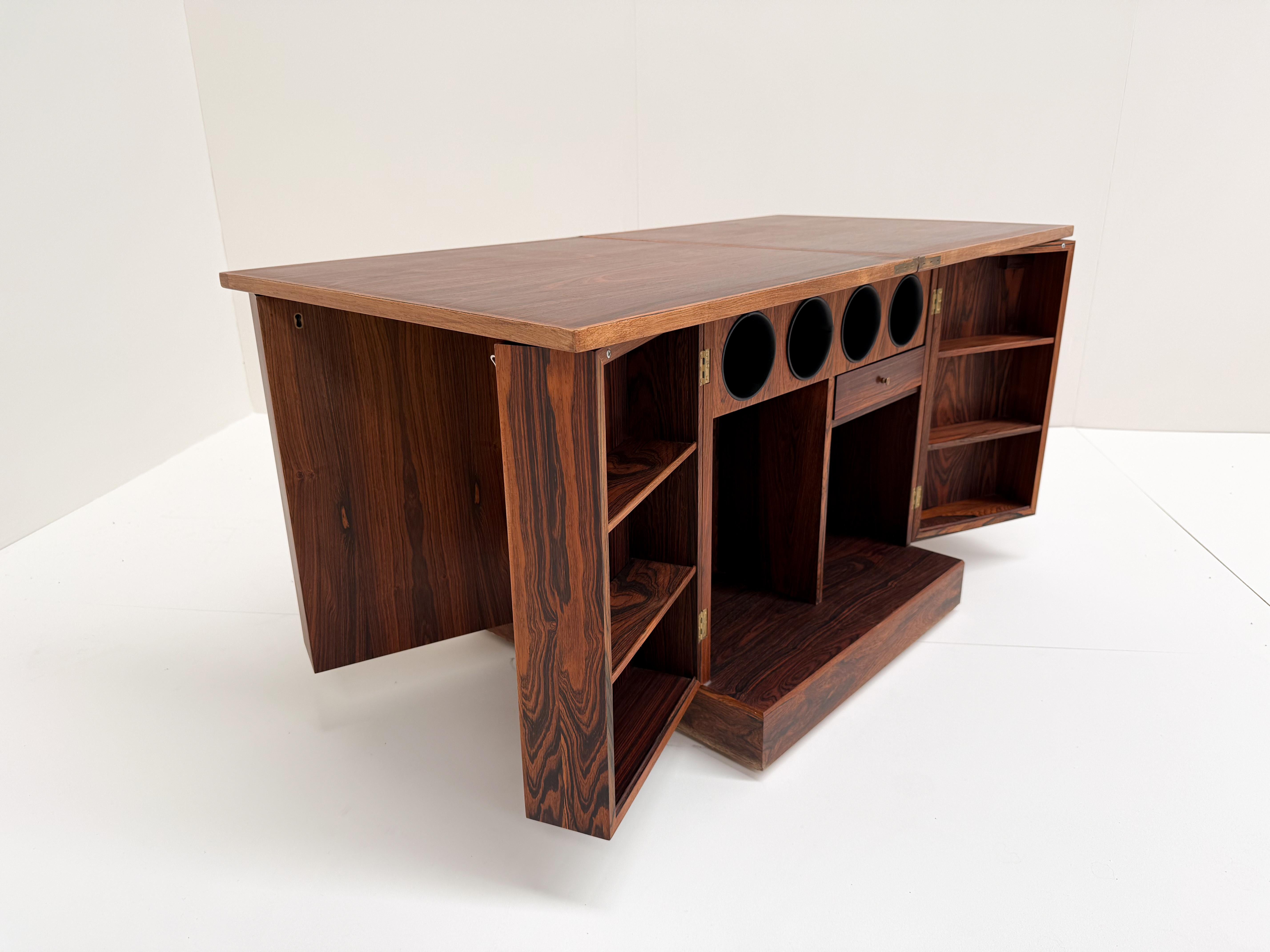 Vintage Mid-Century Rosewood Cube Bar Cabinet - Torbjørn Afdal for Bruksbo For Sale 1