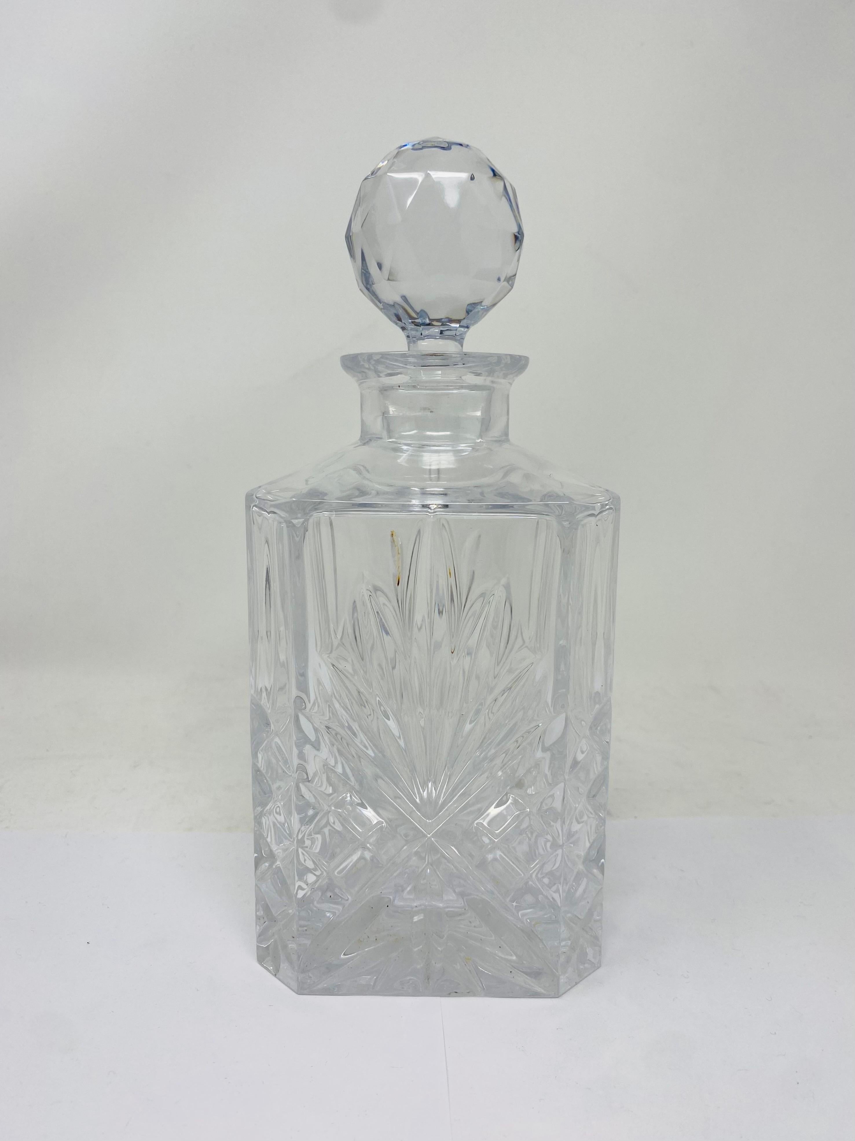 Mid-Century Modern Vintage Mid Century Royal Gallery Crystal Decanter France For Sale