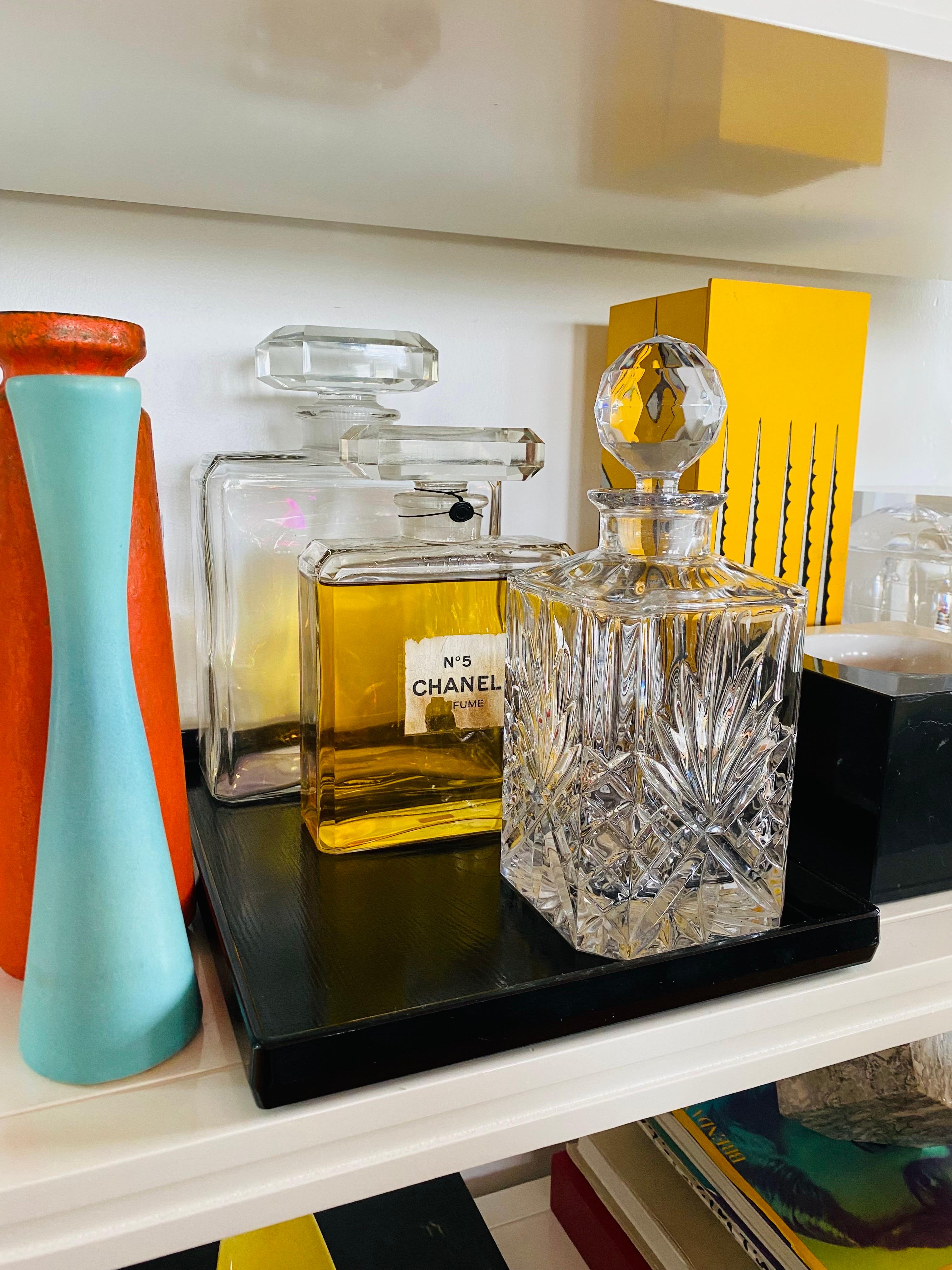 Vintage Mid Century Royal Gallery Crystal Decanter France In Good Condition For Sale In San Diego, CA