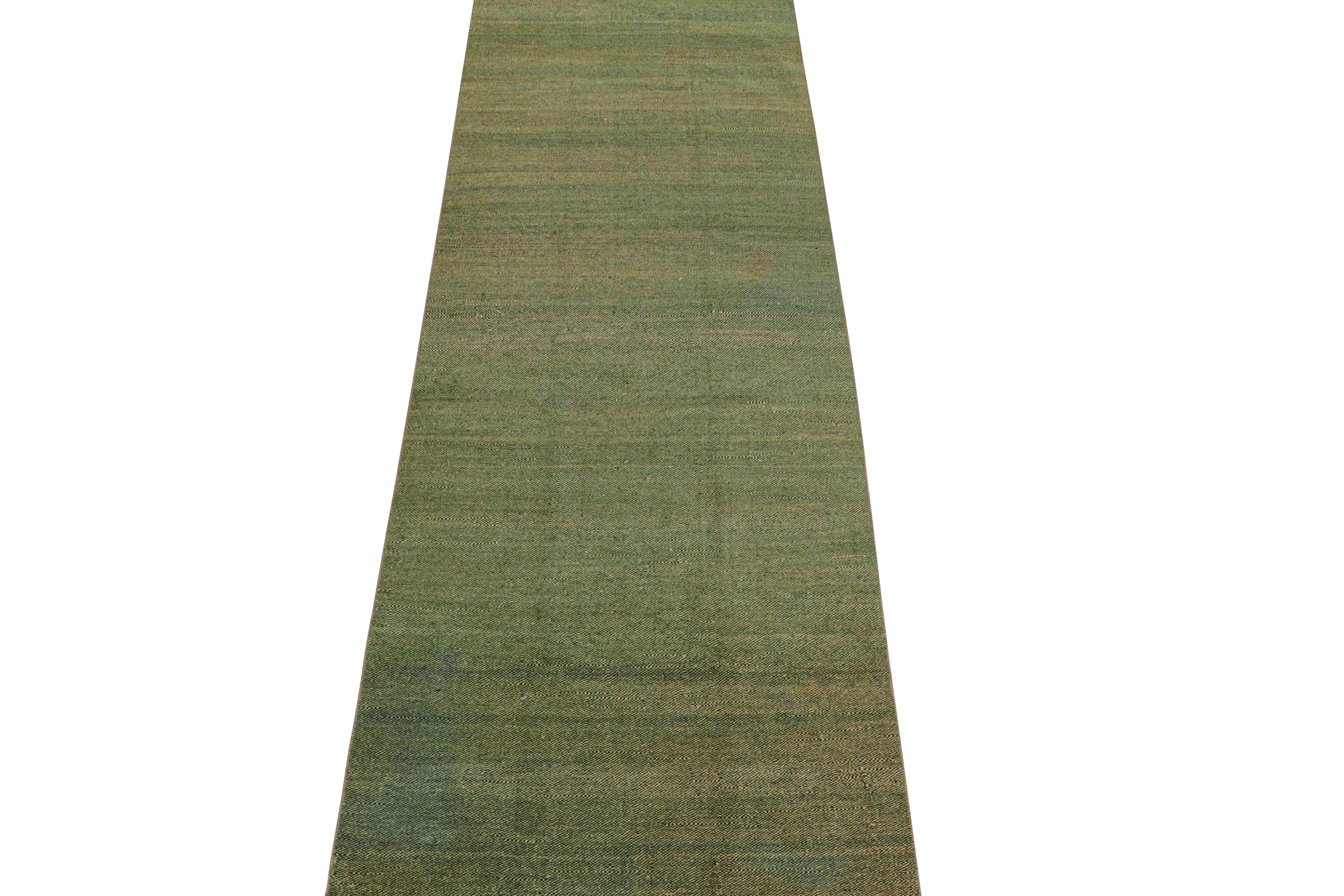 This vintage 4x13 rug is a rare midcentury curation in Rug & Kilim’s Antique & Vintage Collection. hand knotted wool, it originates from Turkey circa 1950-1960 as a most unusual piece in its provenance. 

On the Design: 

This runner was most