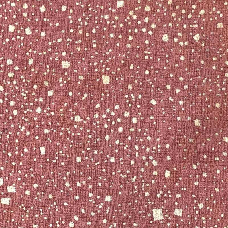 American Vintage Mid-Century Rust Colored Barkcloth with Gold Speckles