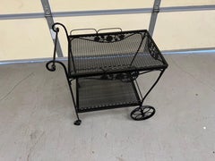 Vintage  Mid-Century Salterin Outdoor Iron Bar Cart