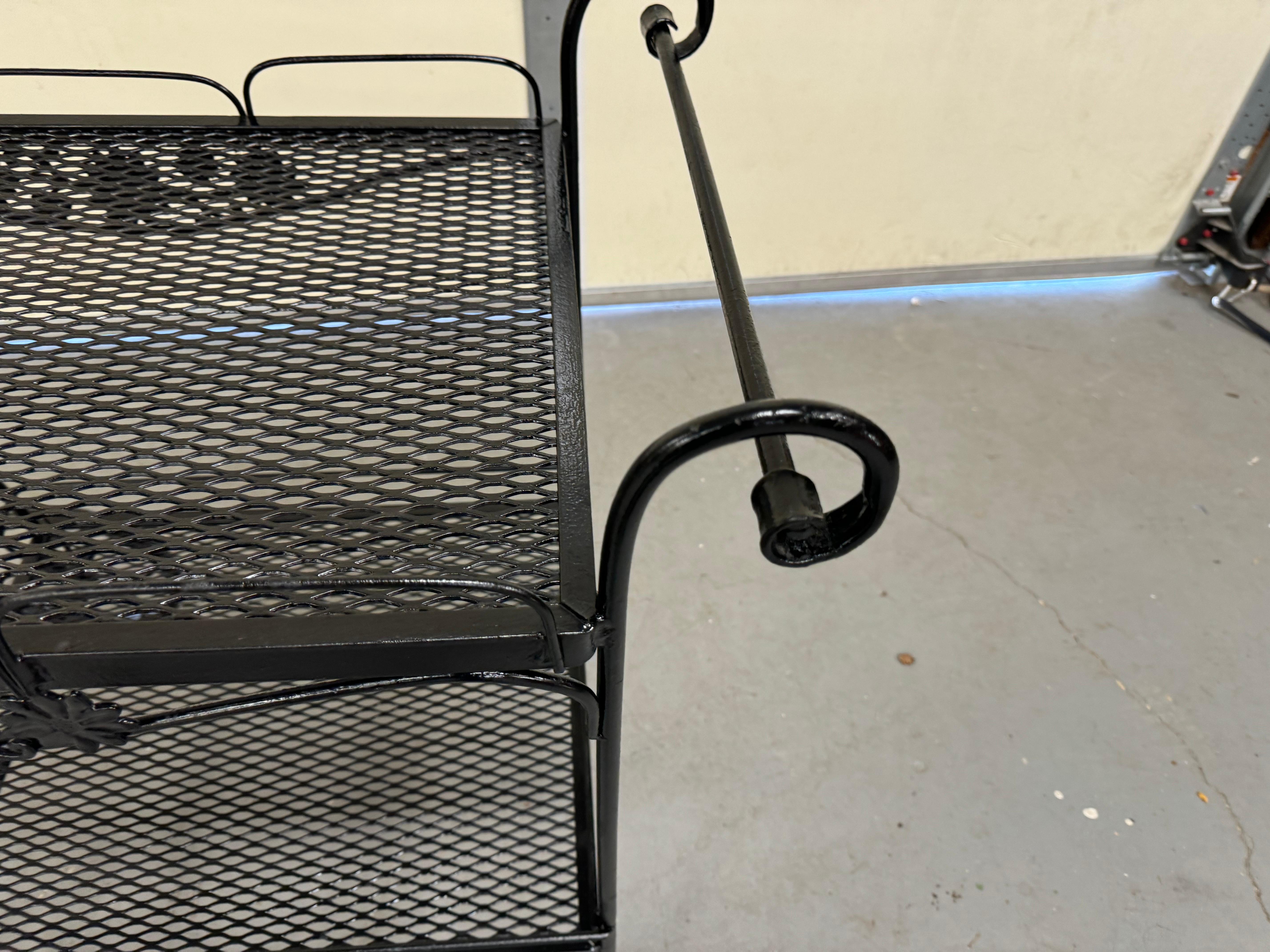 Vintage  Chariot de bar en fer d'extérieur Salterin du milieu du siècle en vente 1