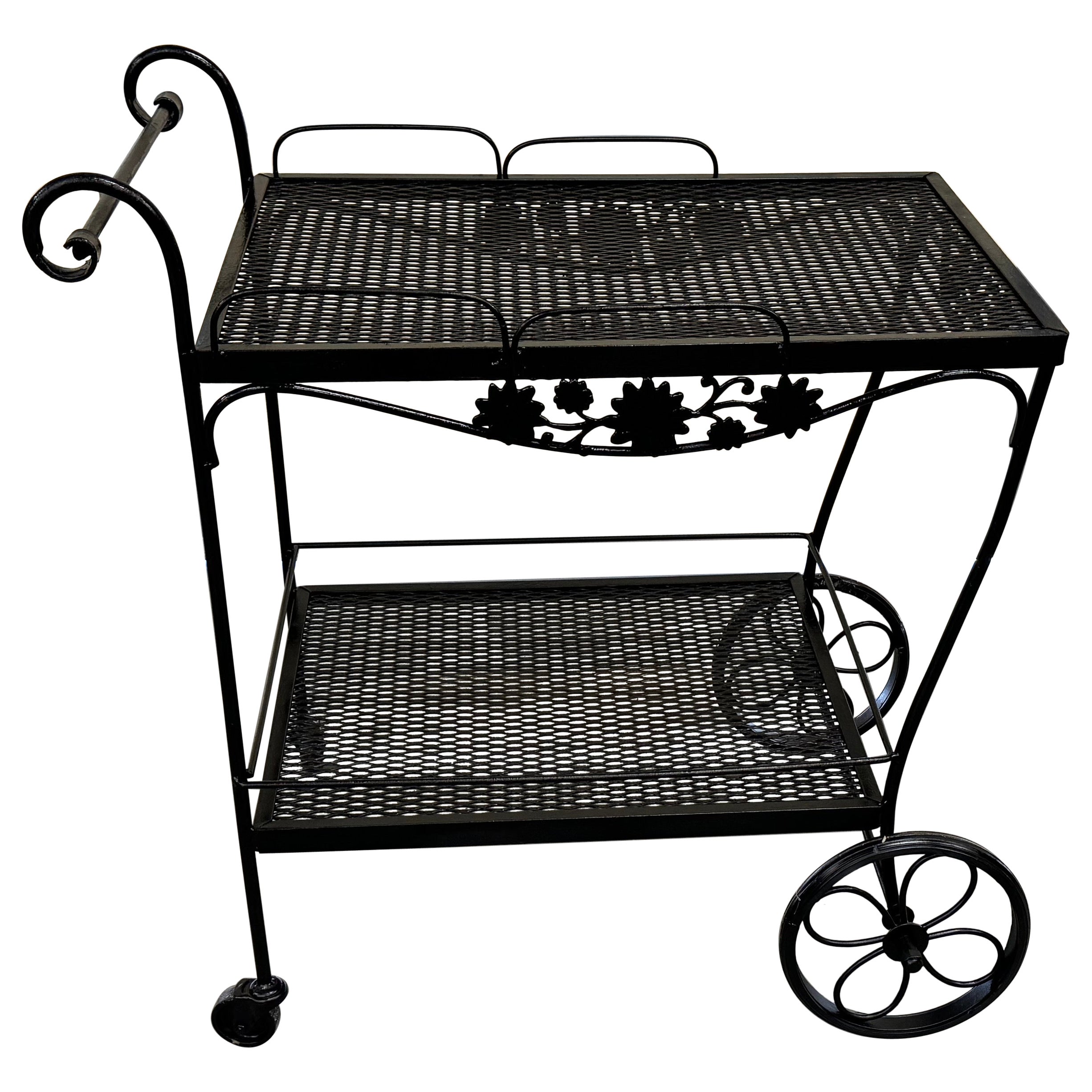 Vintage  Carrello da bar in ferro per esterni Salterin di metà secolo
