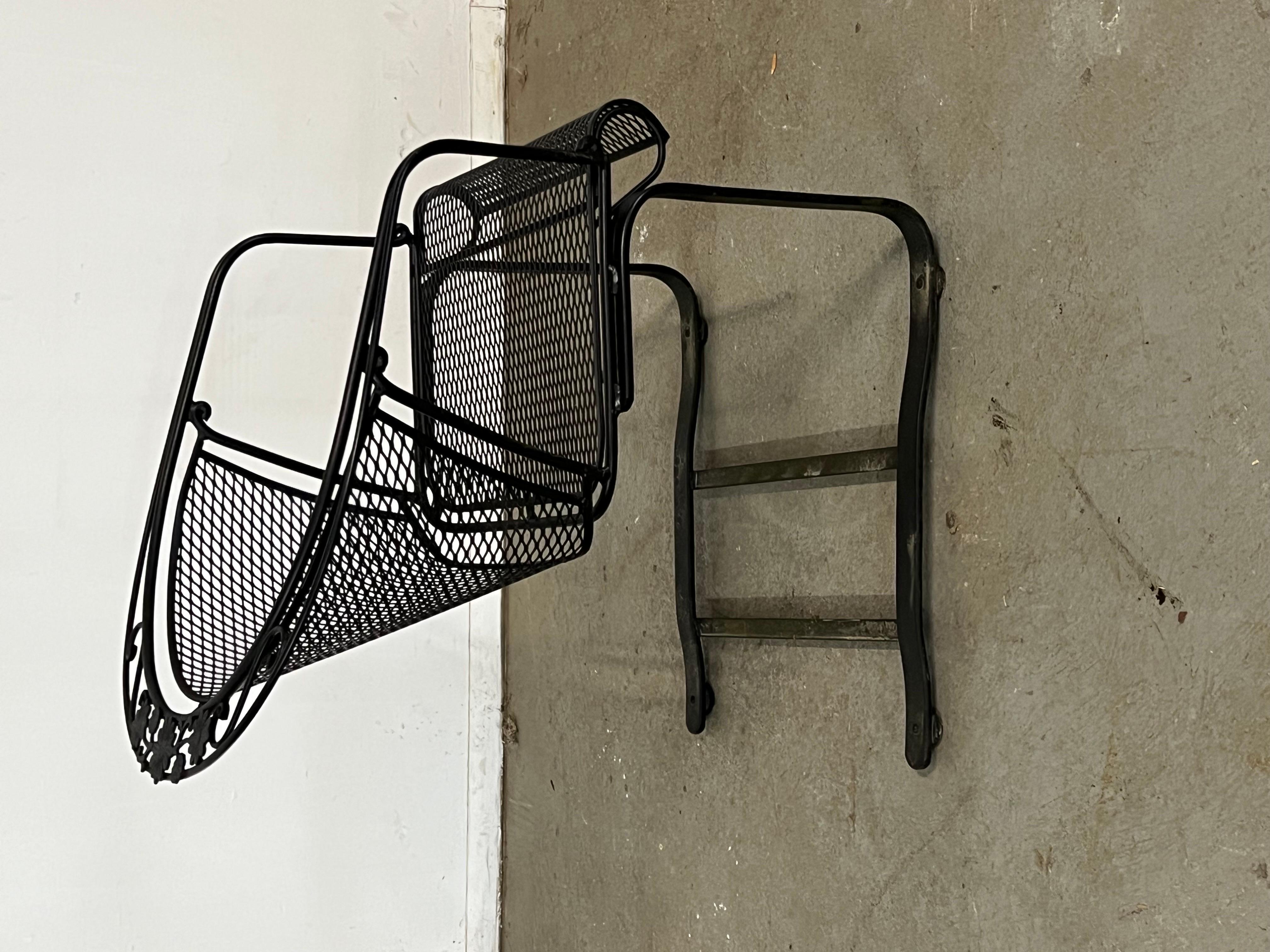 Vintage Mid-Century Salterini Curve Back Outdoor Cantilever/Springer Arm Chair For Sale 3
