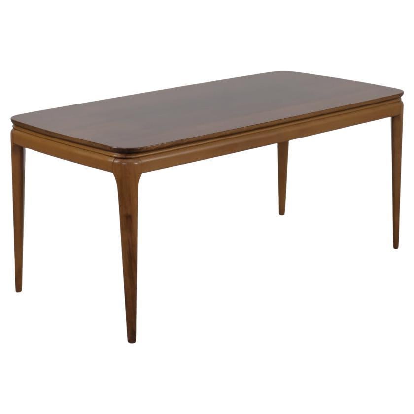 Vintage Mid-Century Scandinavian Modern Cherry Wood Low Coffee Table, 1950s For Sale