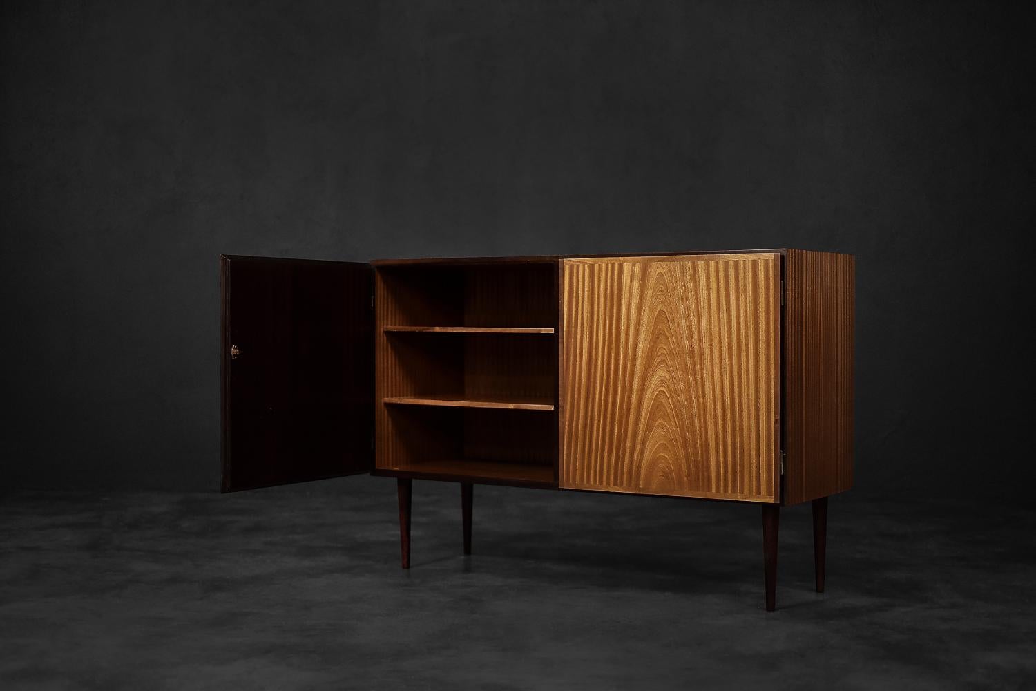 Wood Vintage Mid-Century Scandinavian Modern Mahogany Cabinet Model 4 by Gunni Omann