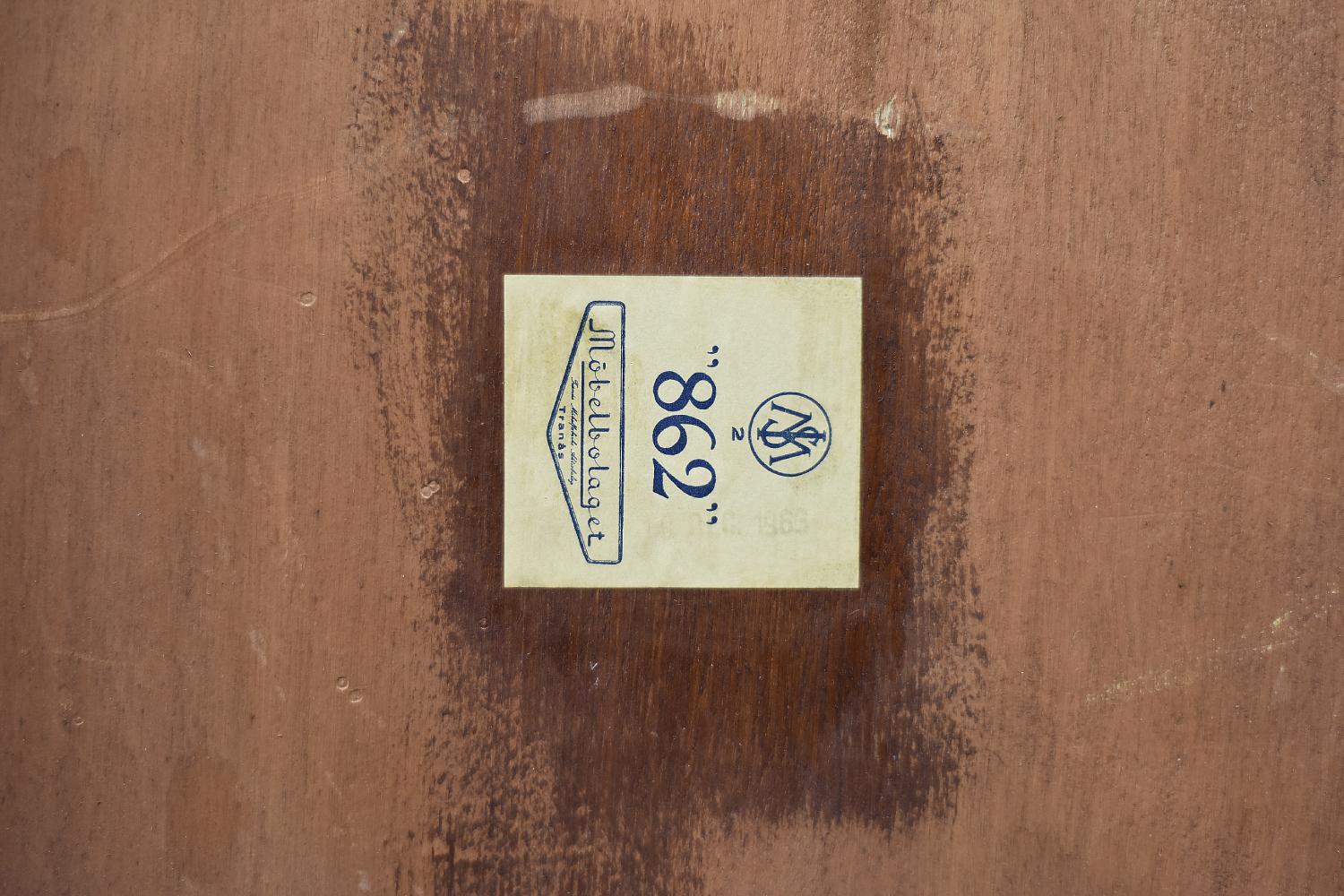 Vintage Mid-Century Scandinavian Modern Mahogany Coffee Table by Tranås, 1950s en vente 2