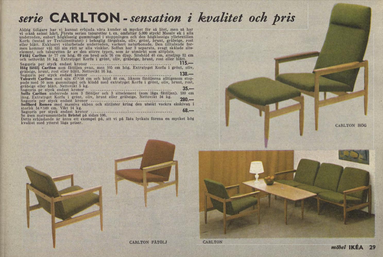 Vintage Mid-Century Scandinavian Modern Oak&Fabric Carlton Armchair with Ottoman For Sale 15