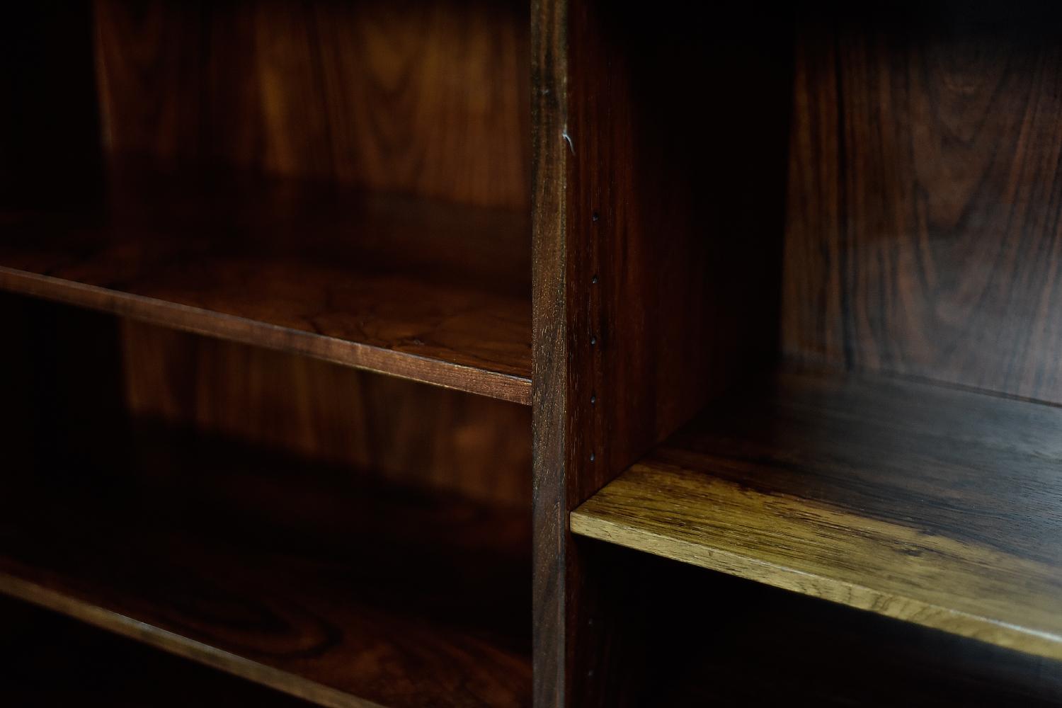 Vintage Midcentury Scandinavian Modern Rosewood Bookcase by Gunni Omann For Sale 2