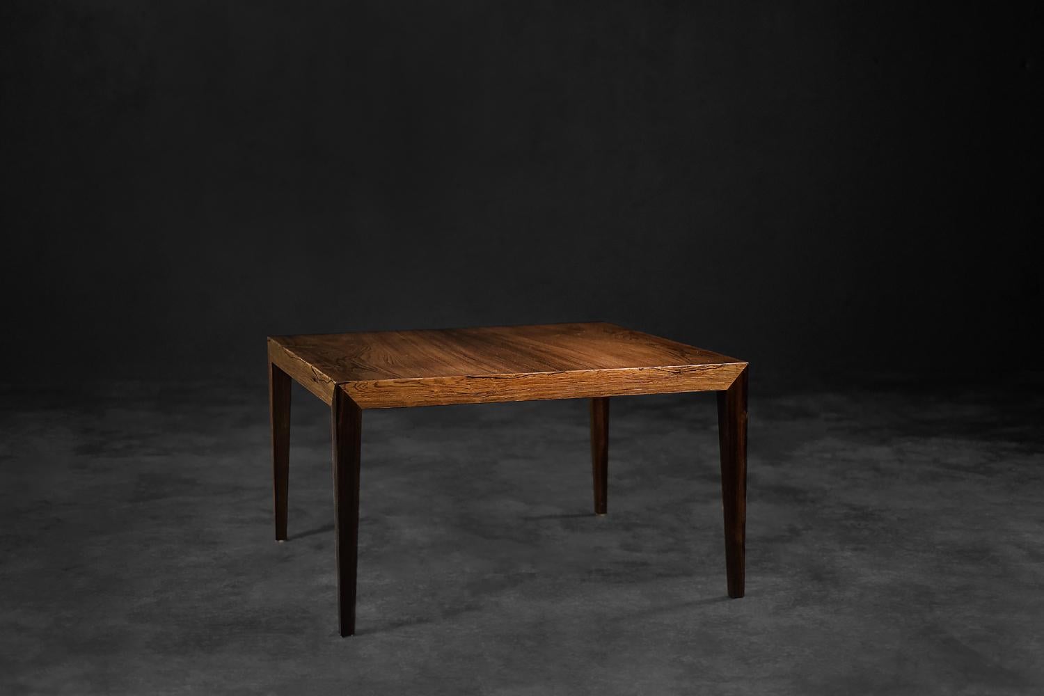 Vintage Midcentury Scandinavian Modern Rosewood Coffee Table by Severin Hansen For Sale 3