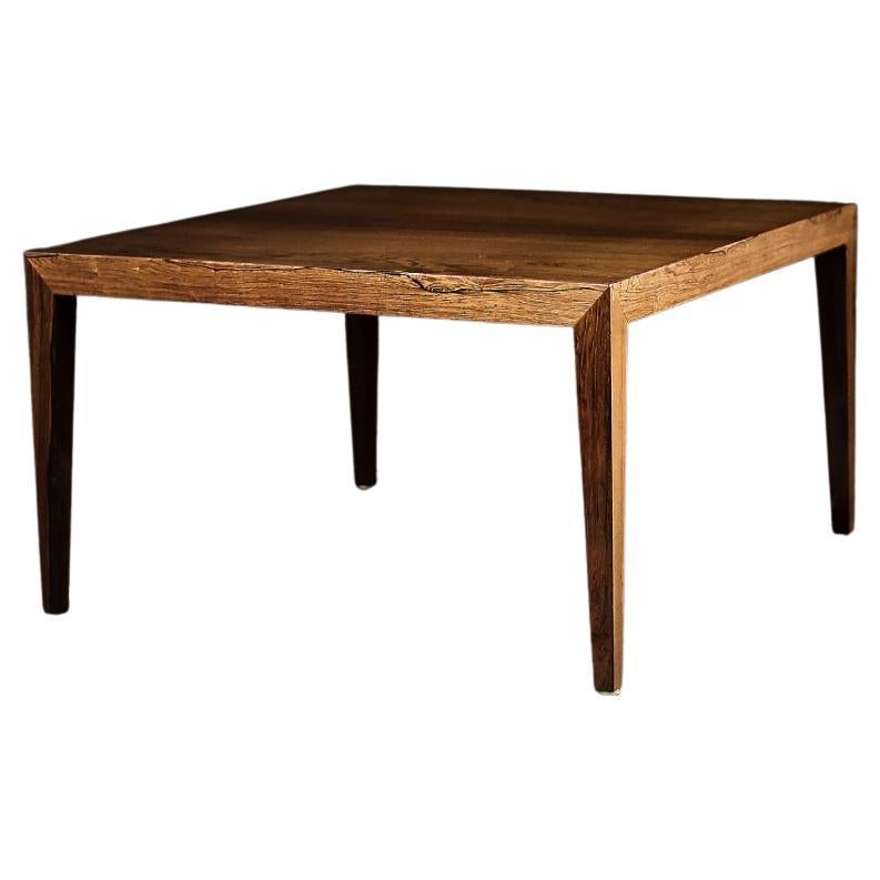 Vintage Midcentury Scandinavian Modern Rosewood Coffee Table by Severin Hansen For Sale