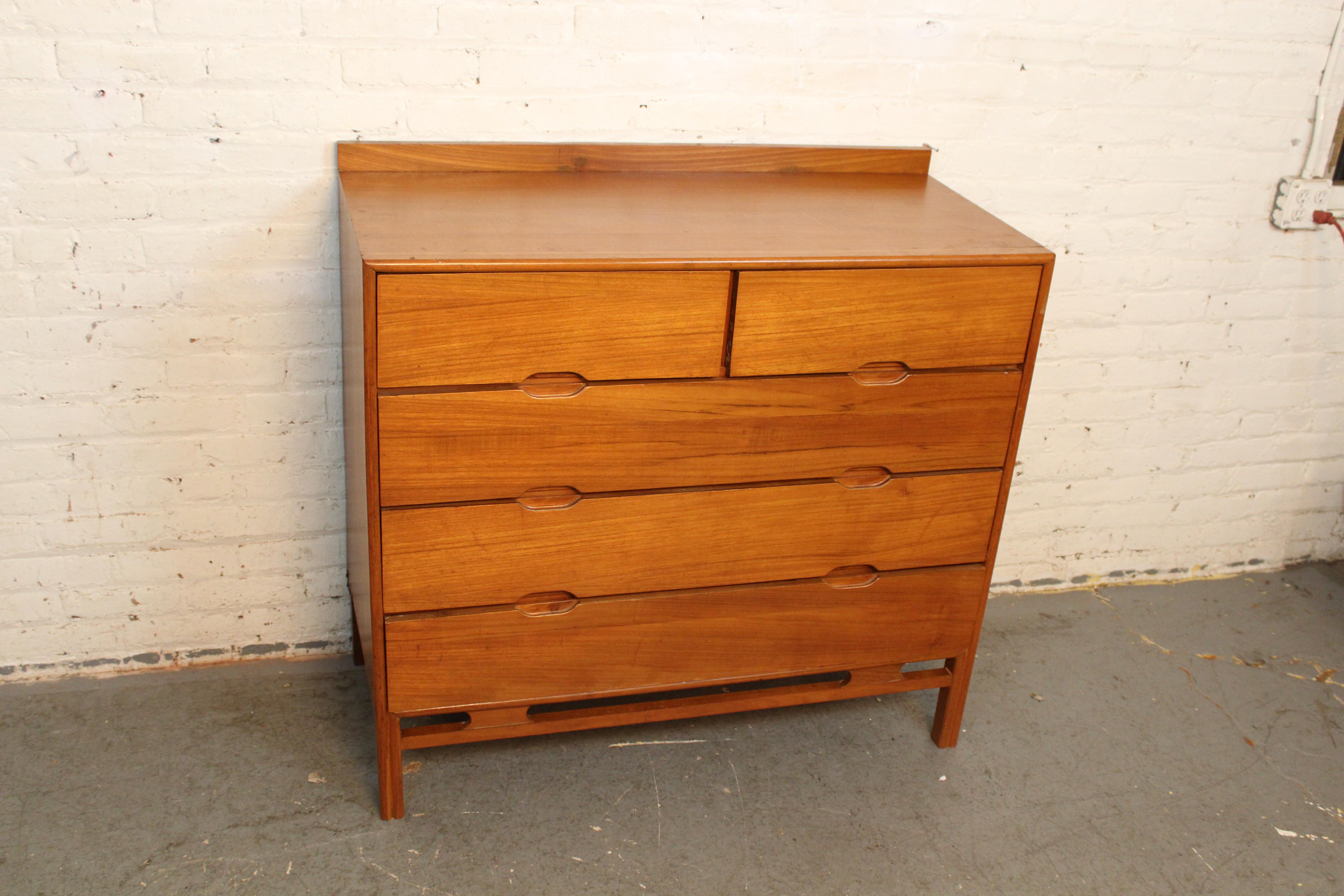 Danish Vintage Mid-Century Scandinavian Modern Teak Dresser 