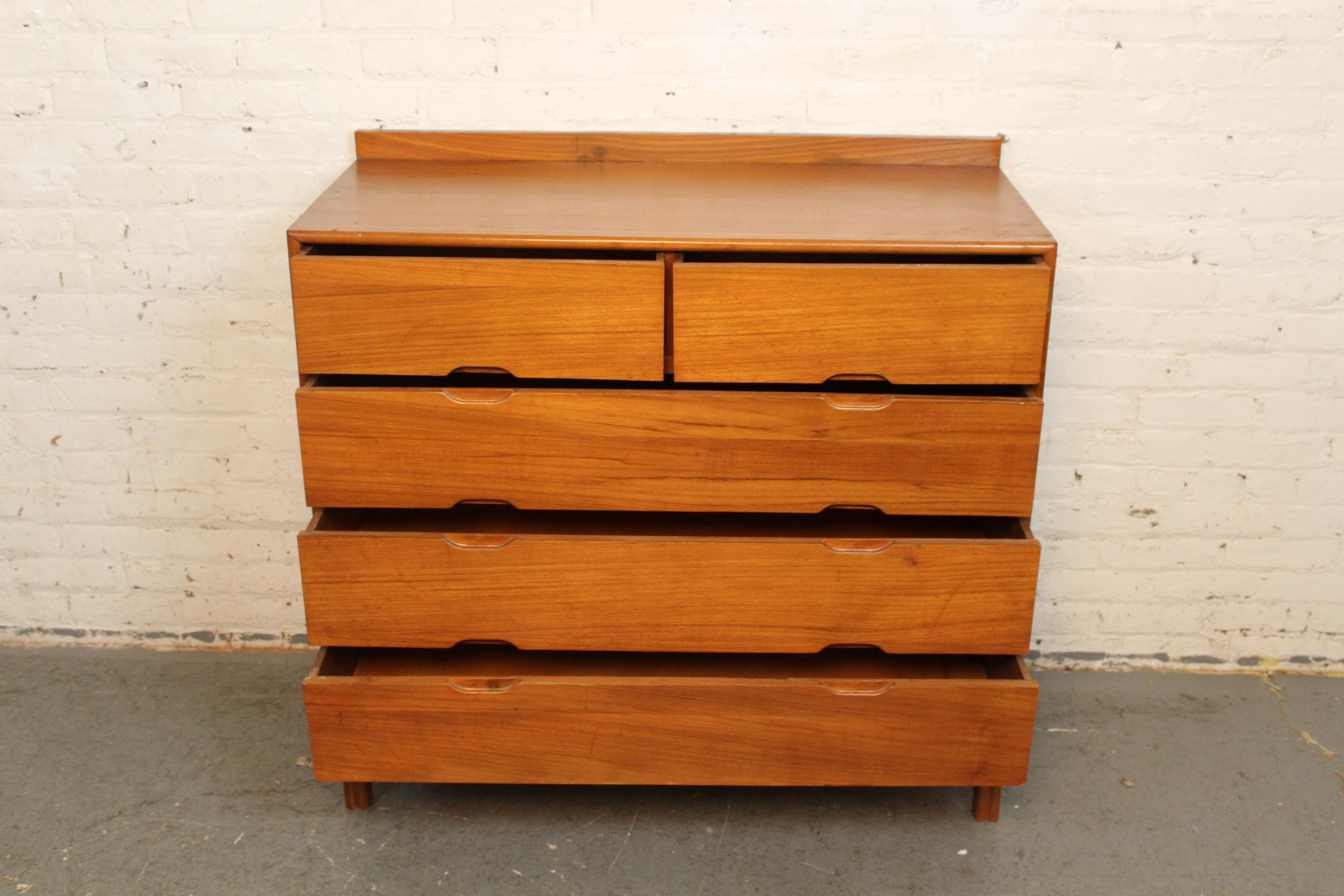 20th Century Vintage Mid-Century Scandinavian Modern Teak Dresser