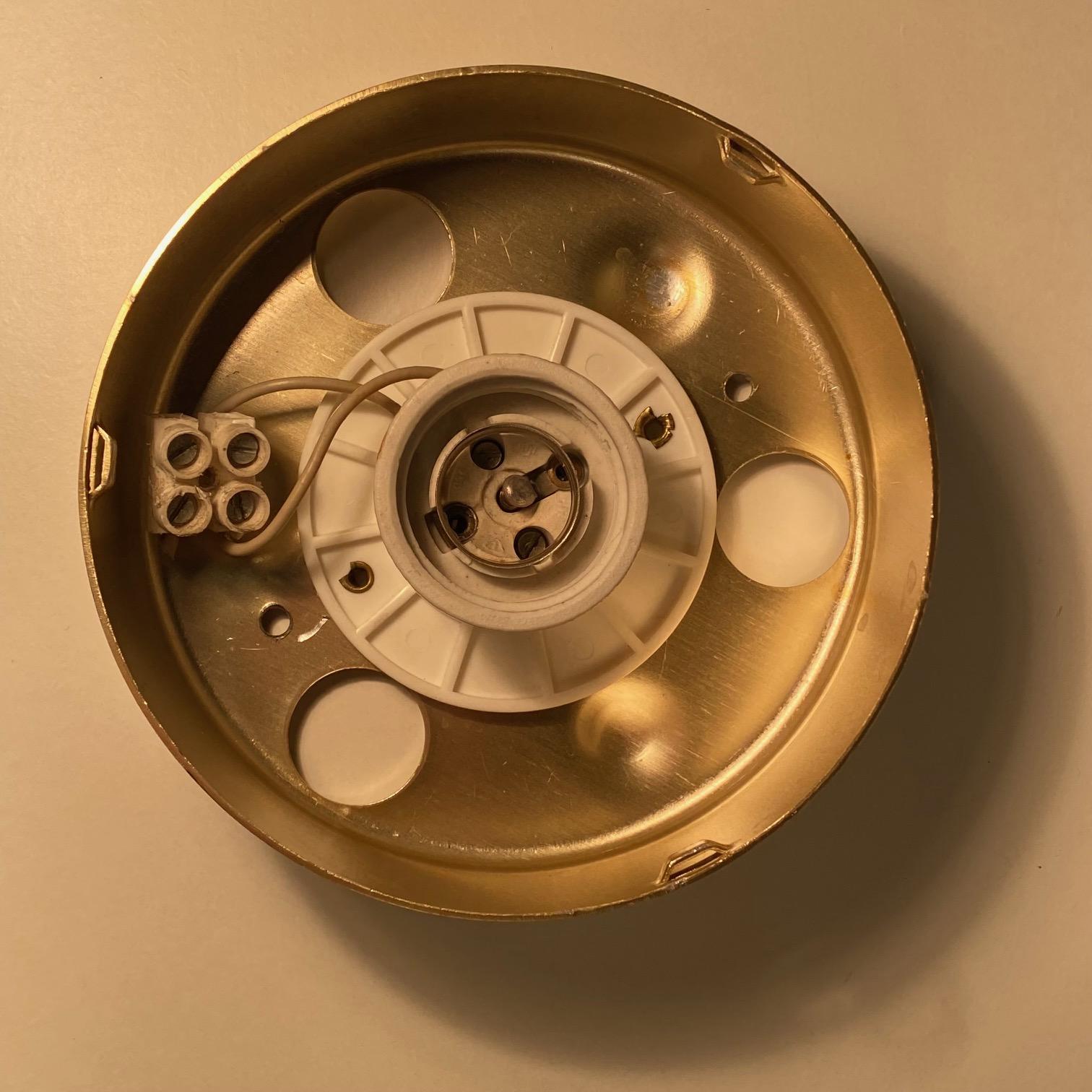 Aplique o empotrable vintage de mediados de siglo de VEB Görlitz, Alemania Oriental 1970. en venta 3