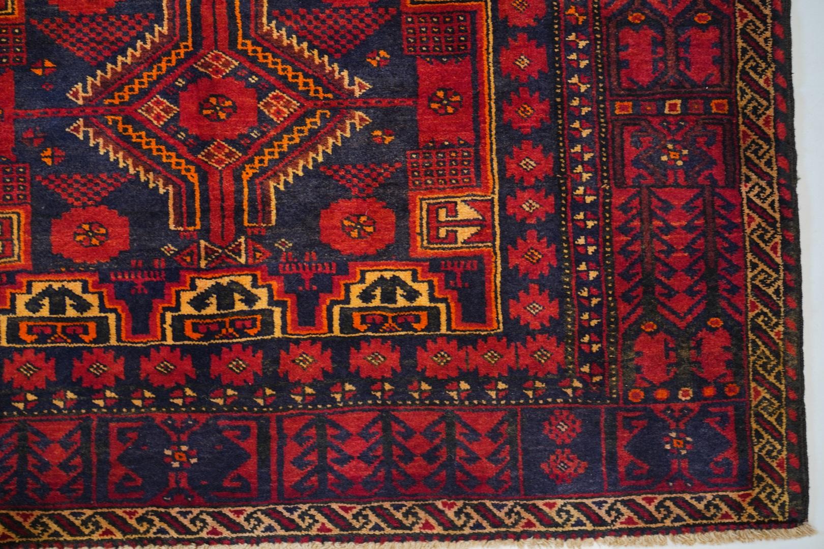 Persian Vintage Mid Century Semi Antique Beluchi For Sale