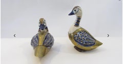 Vintage Midcentury Sergio Bustamante Copper and Brass Duck Figurines
