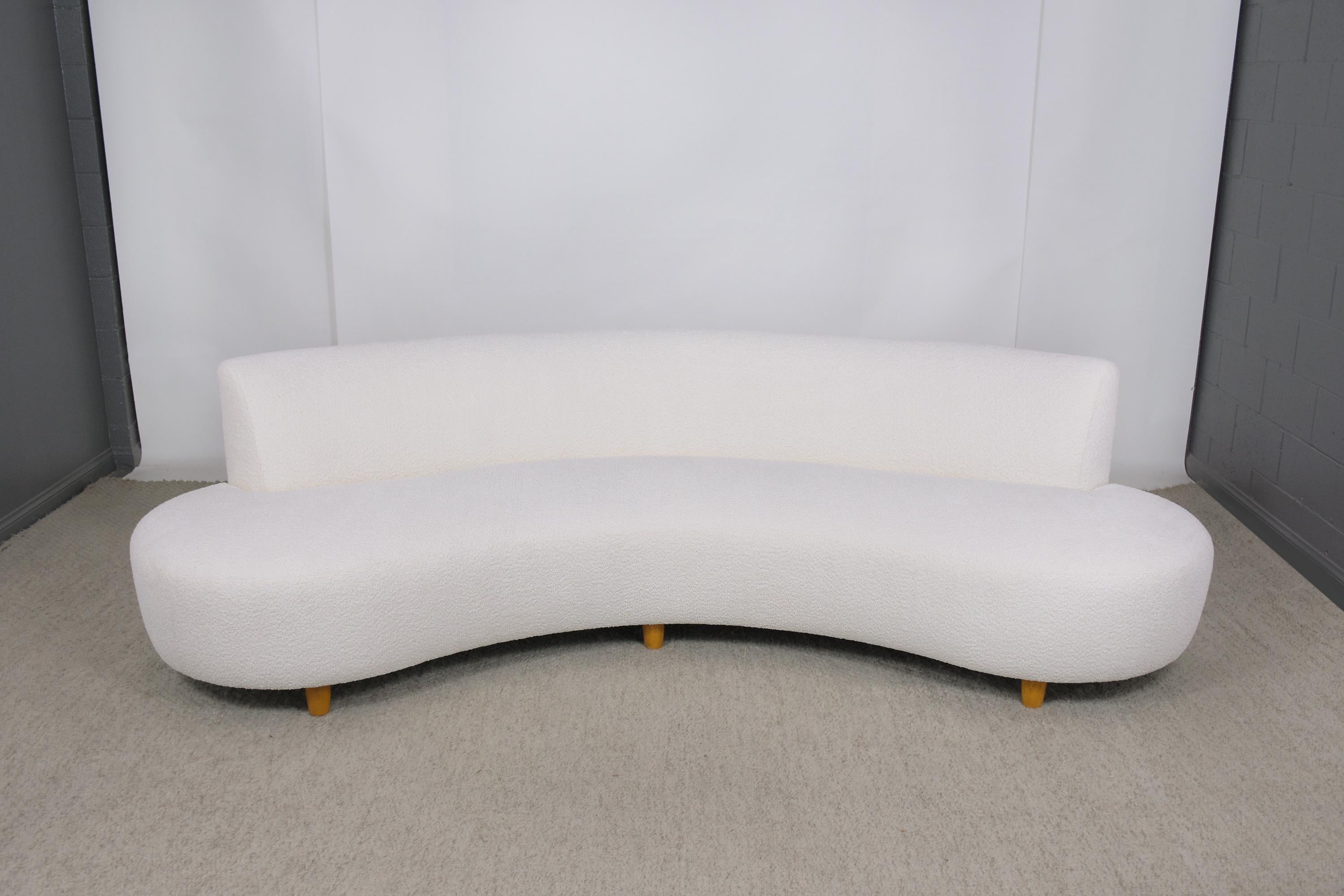 Mid-Century Modern Vintage Modern Serpentine Sofa