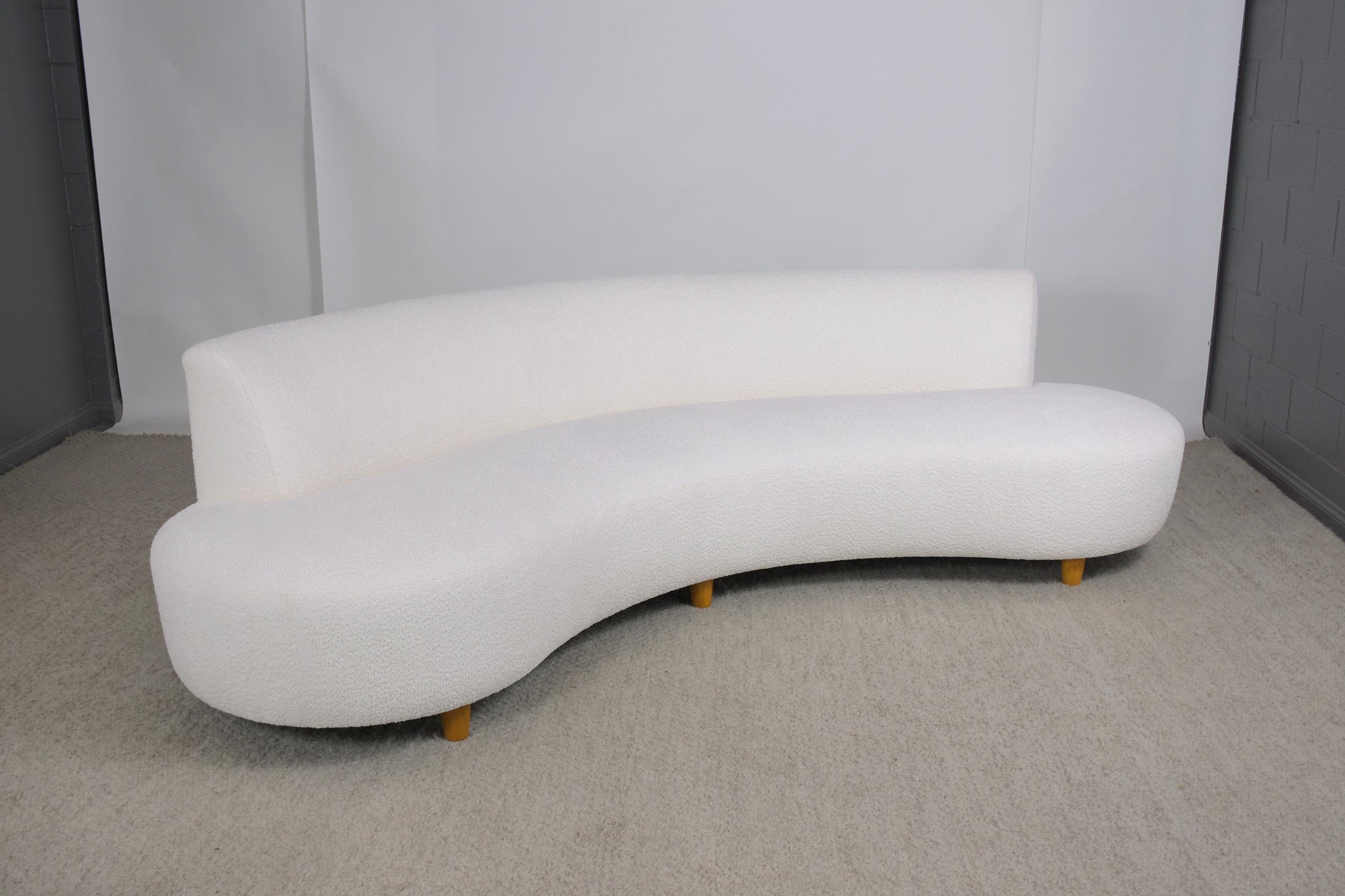 American Vintage Modern Serpentine Sofa