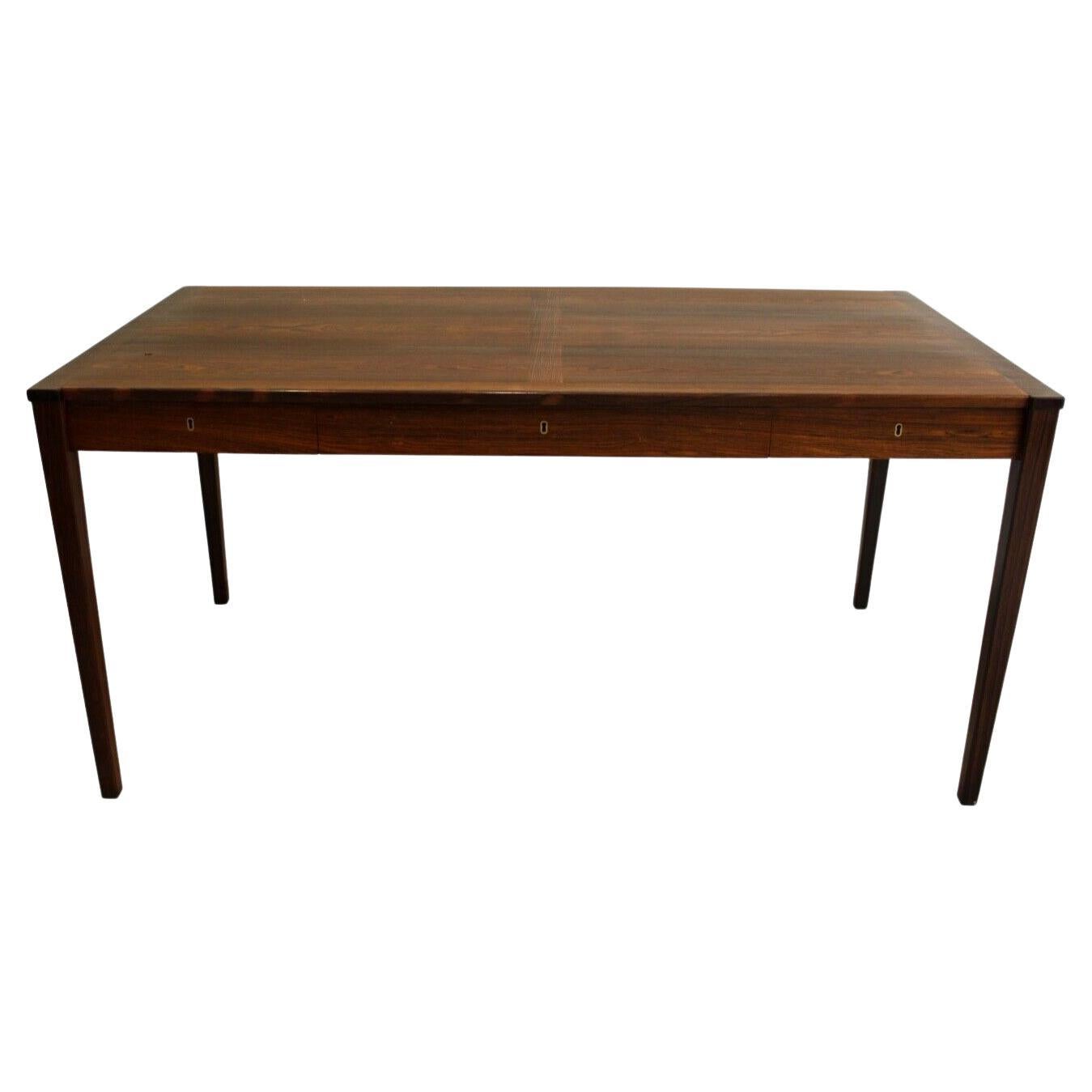Danish Santos Rosewood Mid Century Desk For Sale at 1stDibs