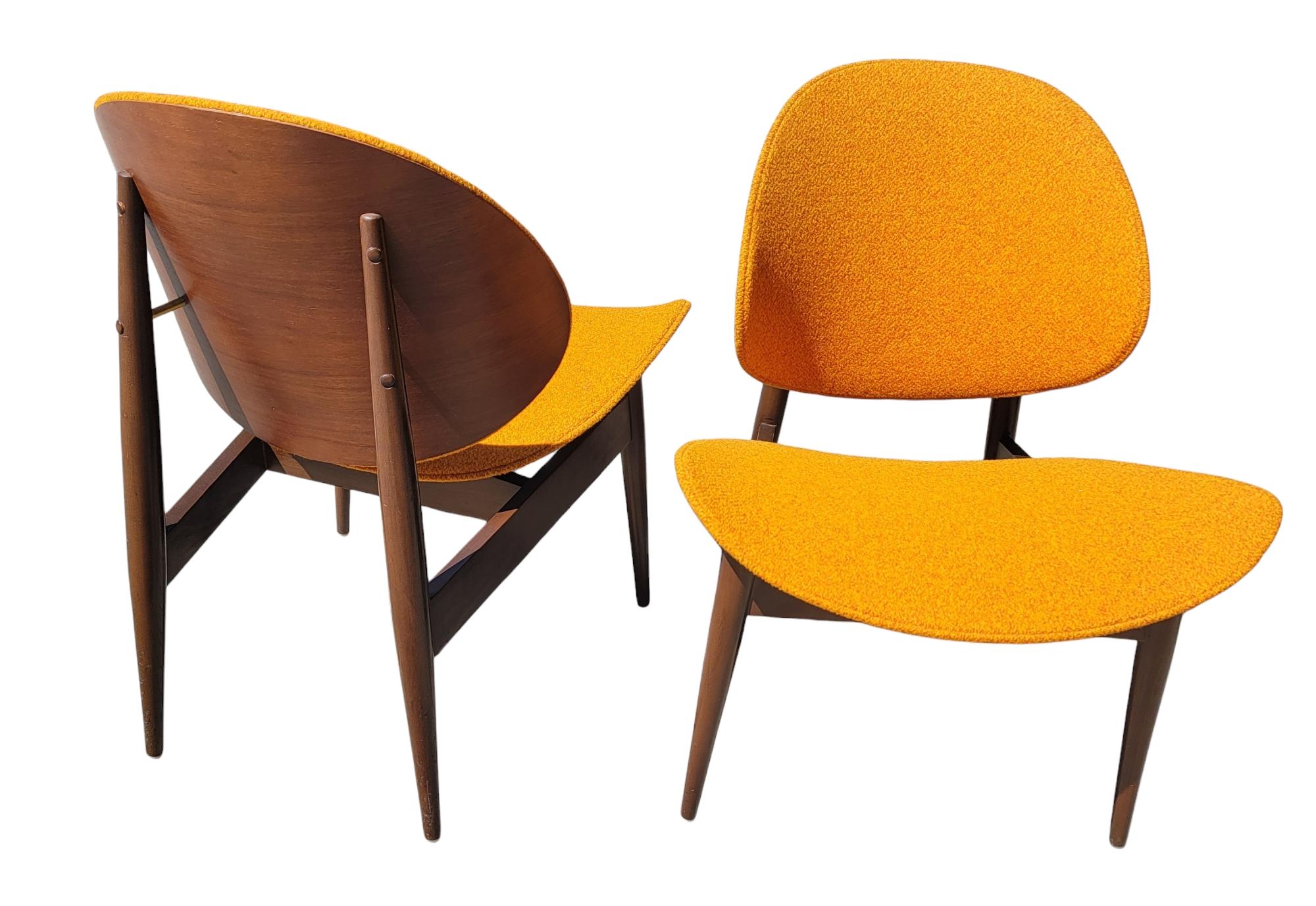 Danish Vintage Mid Century Seymour James Weiner Kodawood Oyster Chair