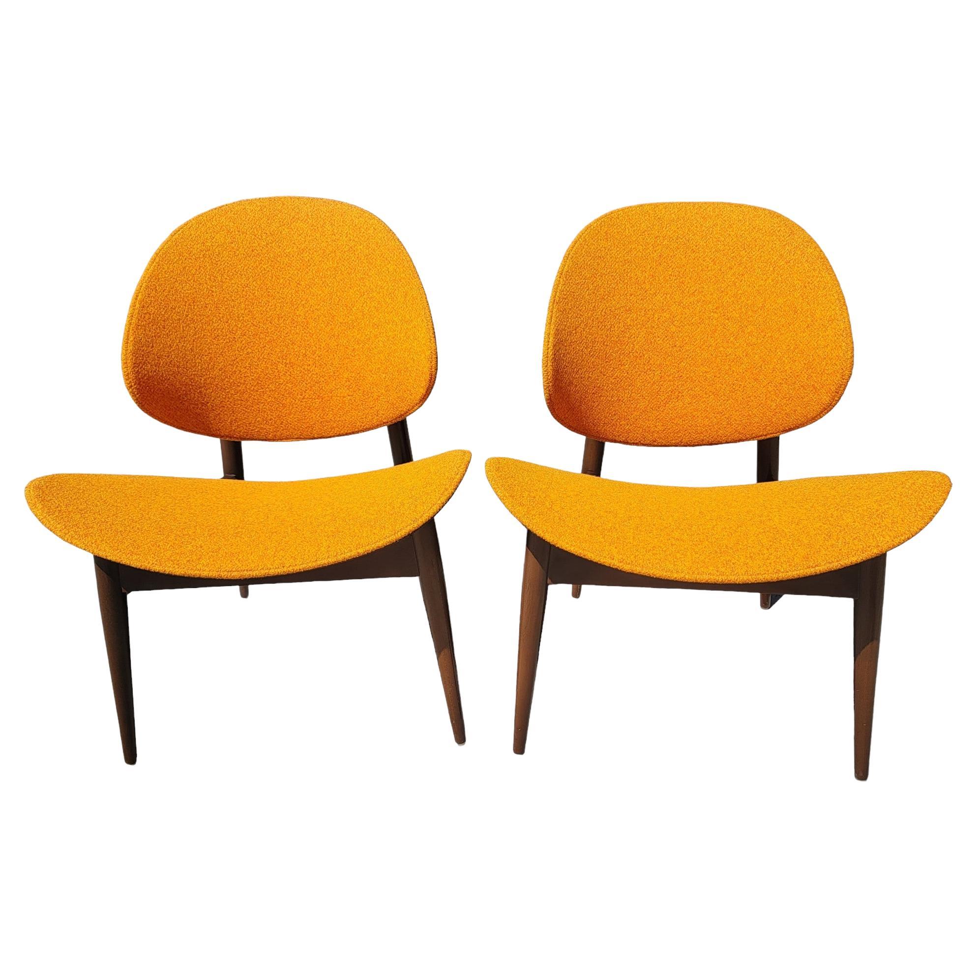 20th Century Vintage Mid Century Seymour James Weiner Kodawood Oyster Chair