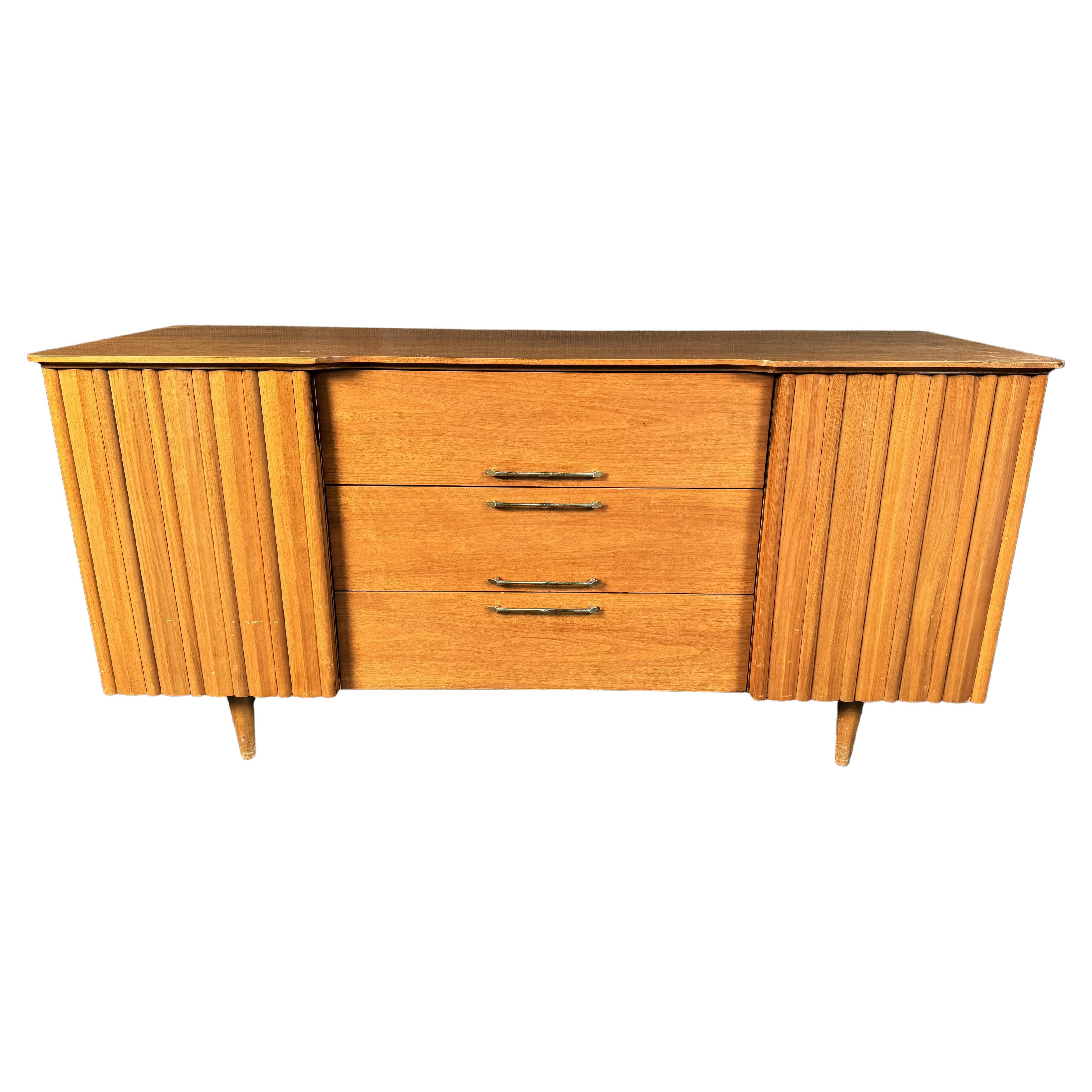 Mid-Century "Space" Series Walnut Sideboard By Young Manufacturing For Sale