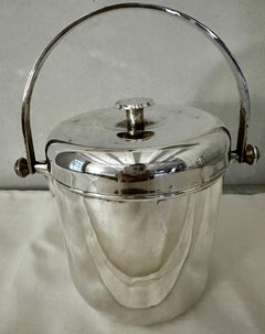 Vintage Mid Century Silver Plate Ice Bucket