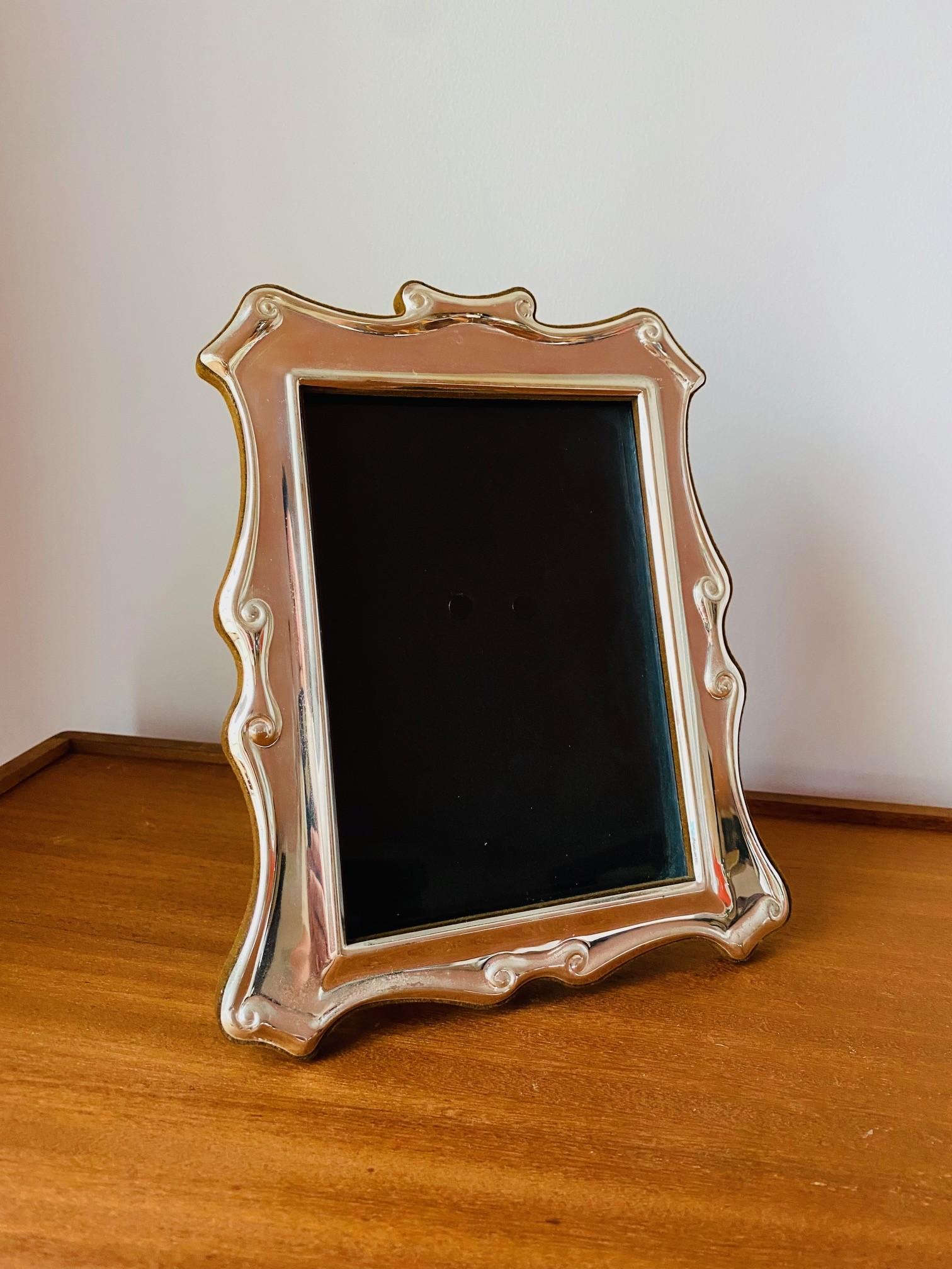 Mid-Century Modern Vintage Mid Century Silver Plated Photo Frame by Carrs of Sheffield For Sale