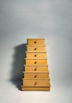 Vintage Mid-Century Skyscraper Tall Floor Chest of Drawers / Dresser
