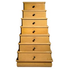 Vintage Mid-Century Skyscraper Tall Floor Chest of Drawers / Dresser