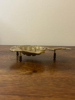 Vintage Mid-Century Solid Brass Fish Ashtray / Ring Dish