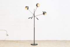 Vintage Midcentury Sonneman (Attributed) Triennale Three Orb Chrome Floor Lamp